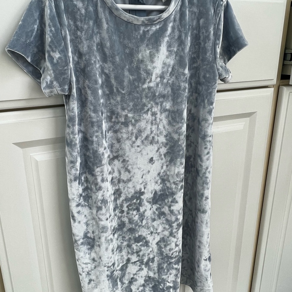 J. Crew Kids Dress in Gray Velvet